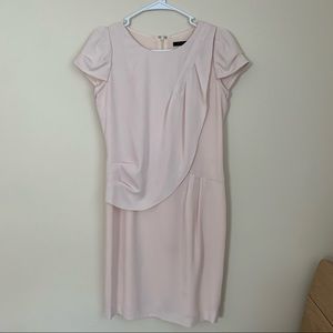 Viki pale pink tulip drape dress